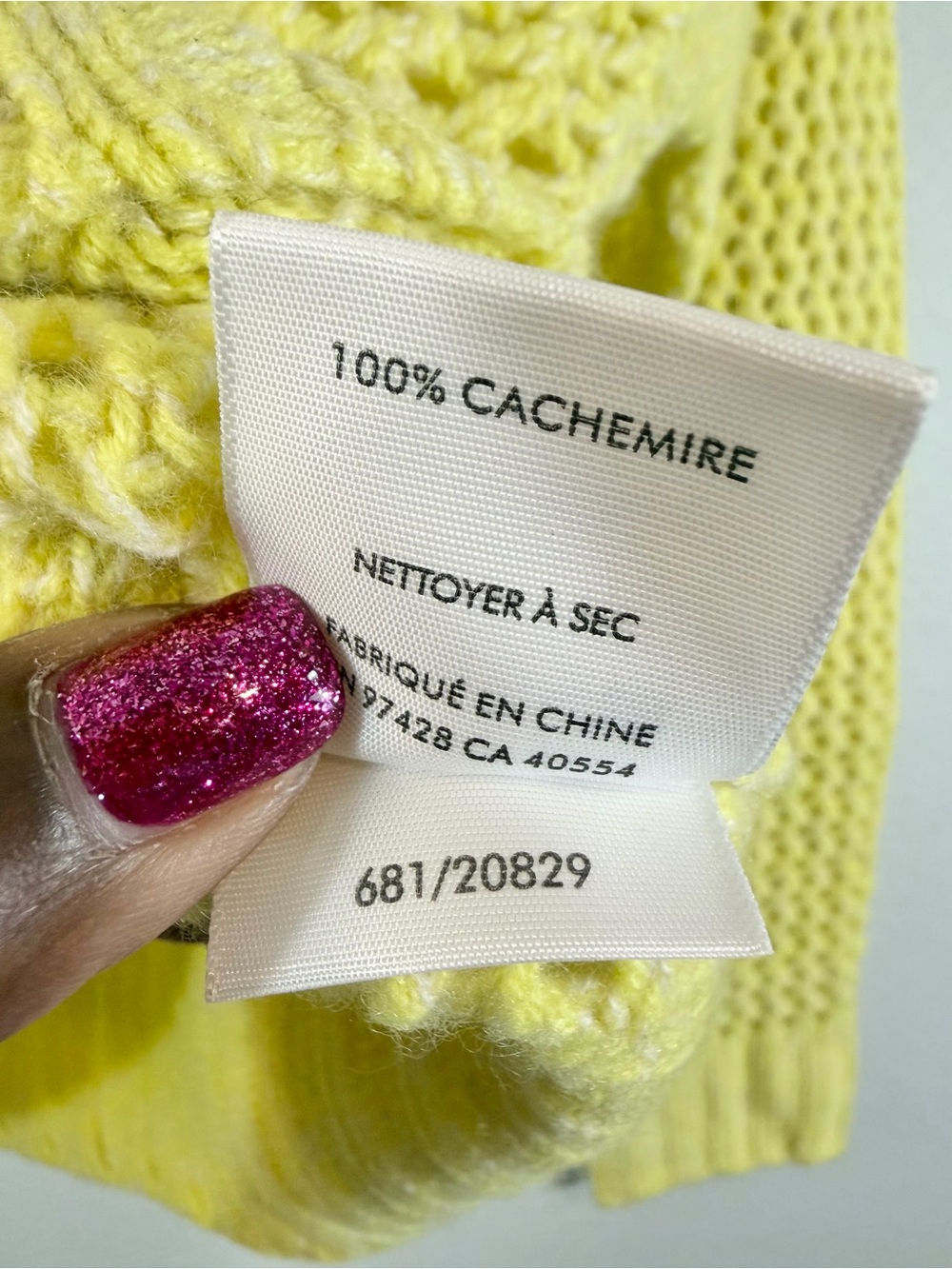 White + Warren Cashmere Sweater Marled Mesh Lime Crewneck Size XS - Picture 7 of 10
